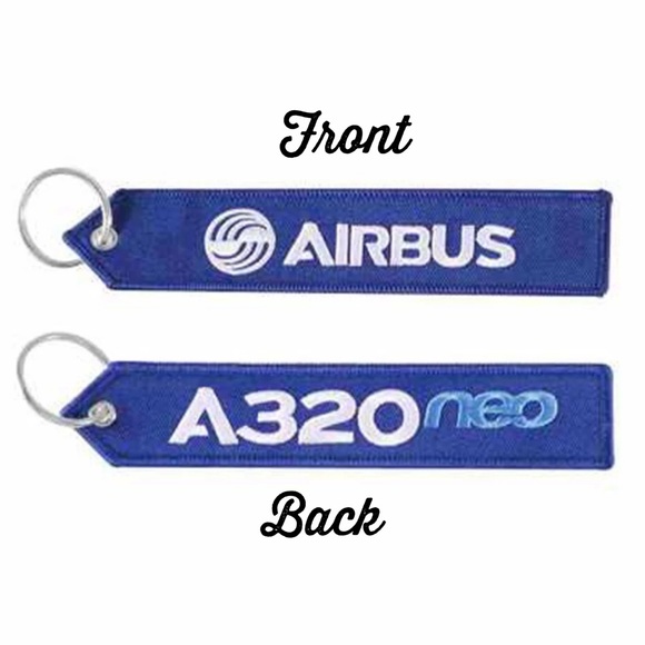 Airbus 320 Aviator Keychain Luggage Tag - Picture 2 of 12